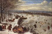 VALKENBORCH, Lucas van View of Antwerp with the Frozen Schelde tg oil